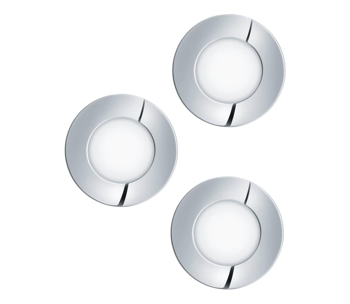 Eglo Eglo 98635 - SADA 3x LED Koupelnové svítidlo FUEVA 1xLED/2,8W/230V IP44 chrom