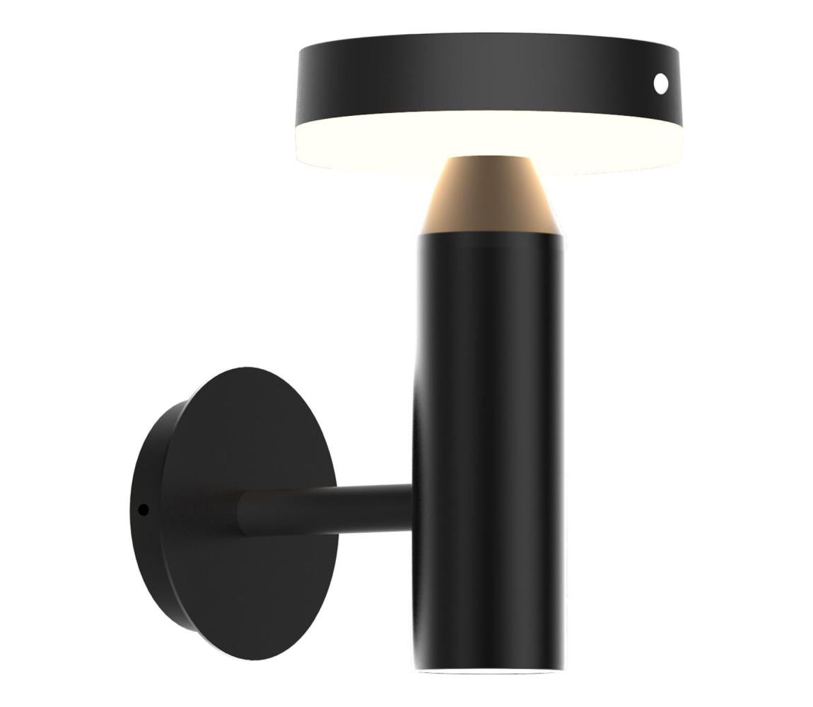 LED Solární nástěnné svítidlo se senzorem GWINEA LED/4,5W/3,7V IP44 černá