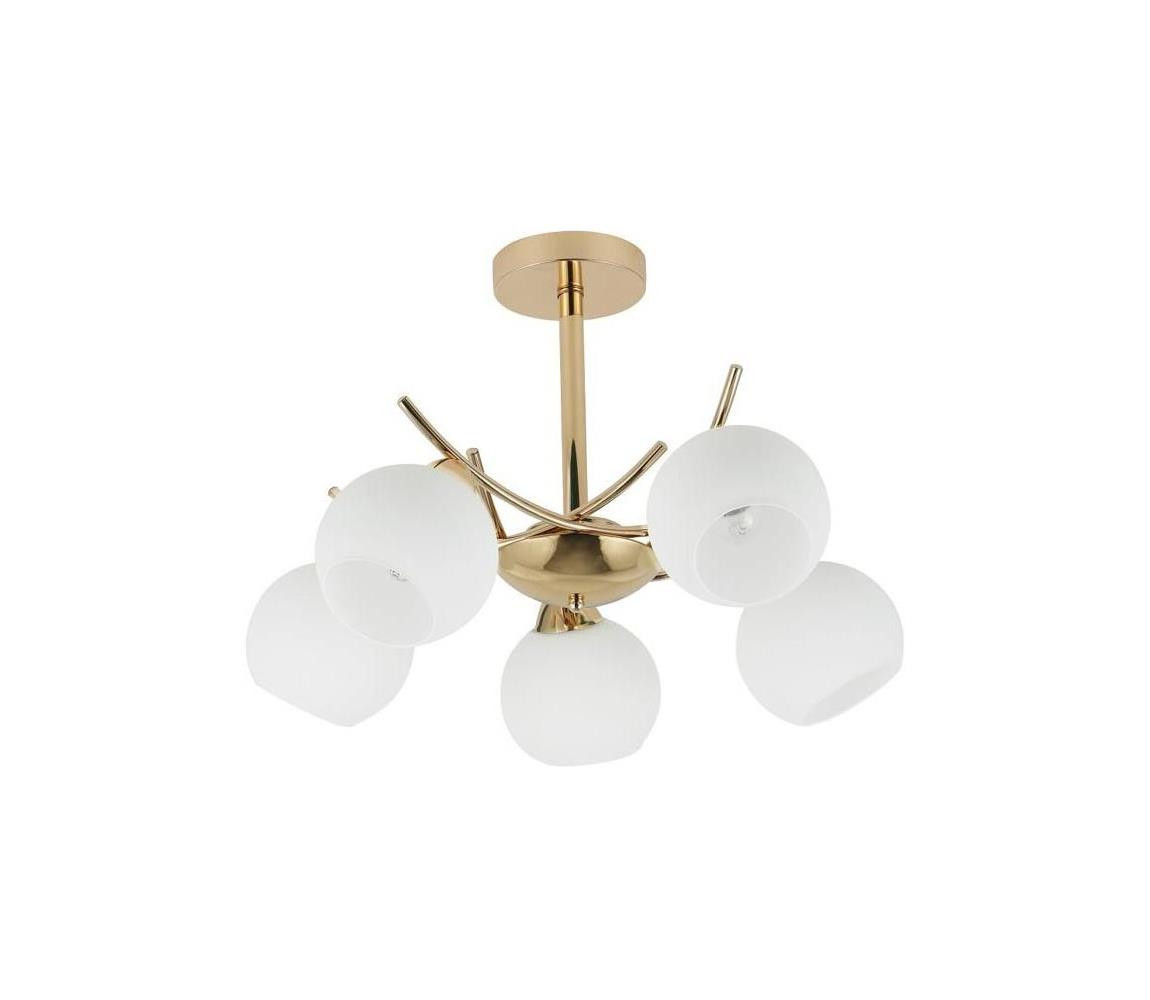 Lustr na tyči AMOS 5xE27/40W/230V zlatá