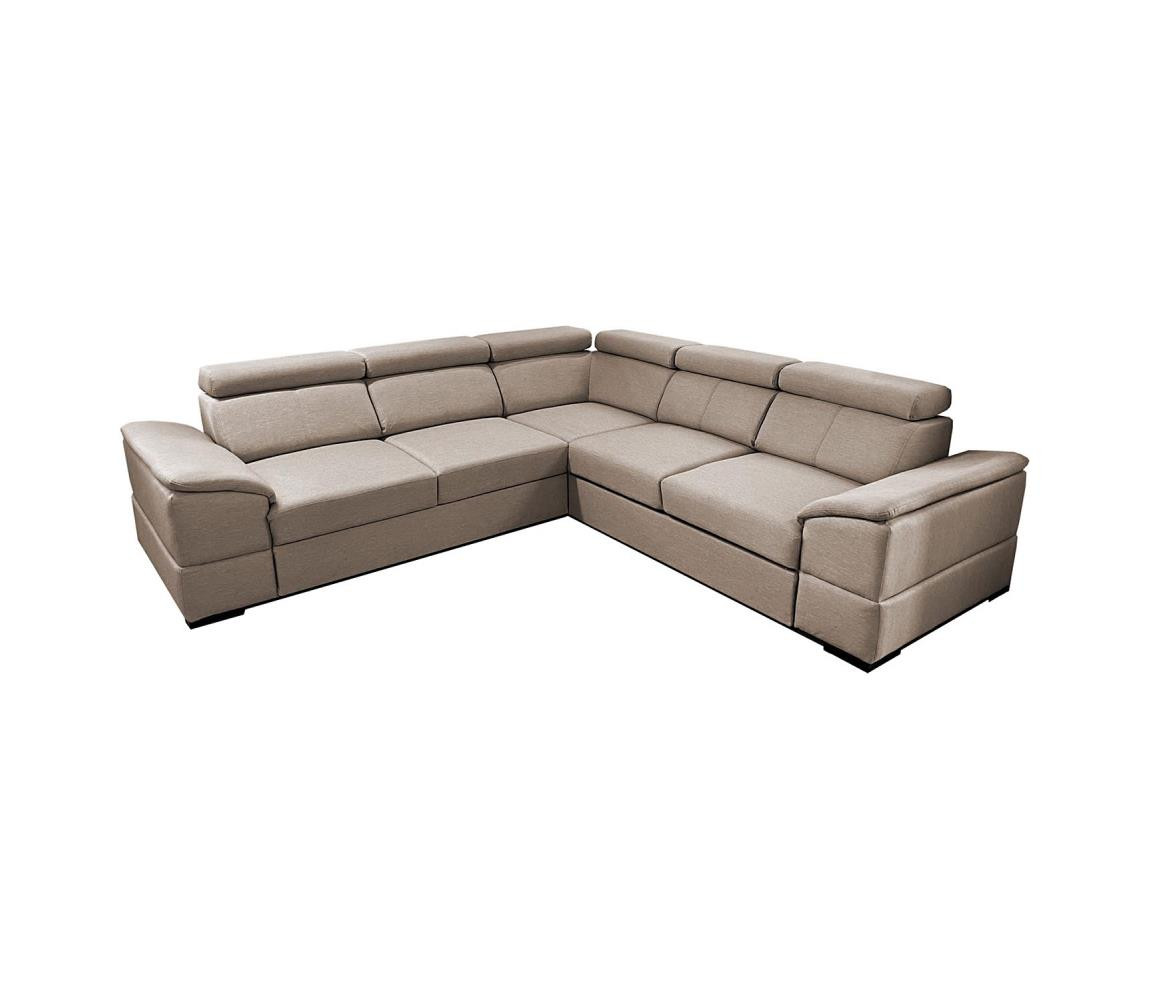 MEBLEDOMI Univerzální rohová rozk. sedací souprava s úložným prostorem GRANADA béžová