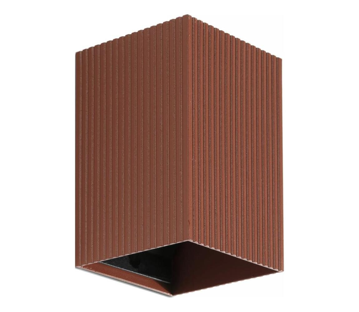 FARO Barcelona FARO 40537 - Nástěnné svítidlo SOLE 1xGU10/8W/230V cihlová vroubkovaná hranatý