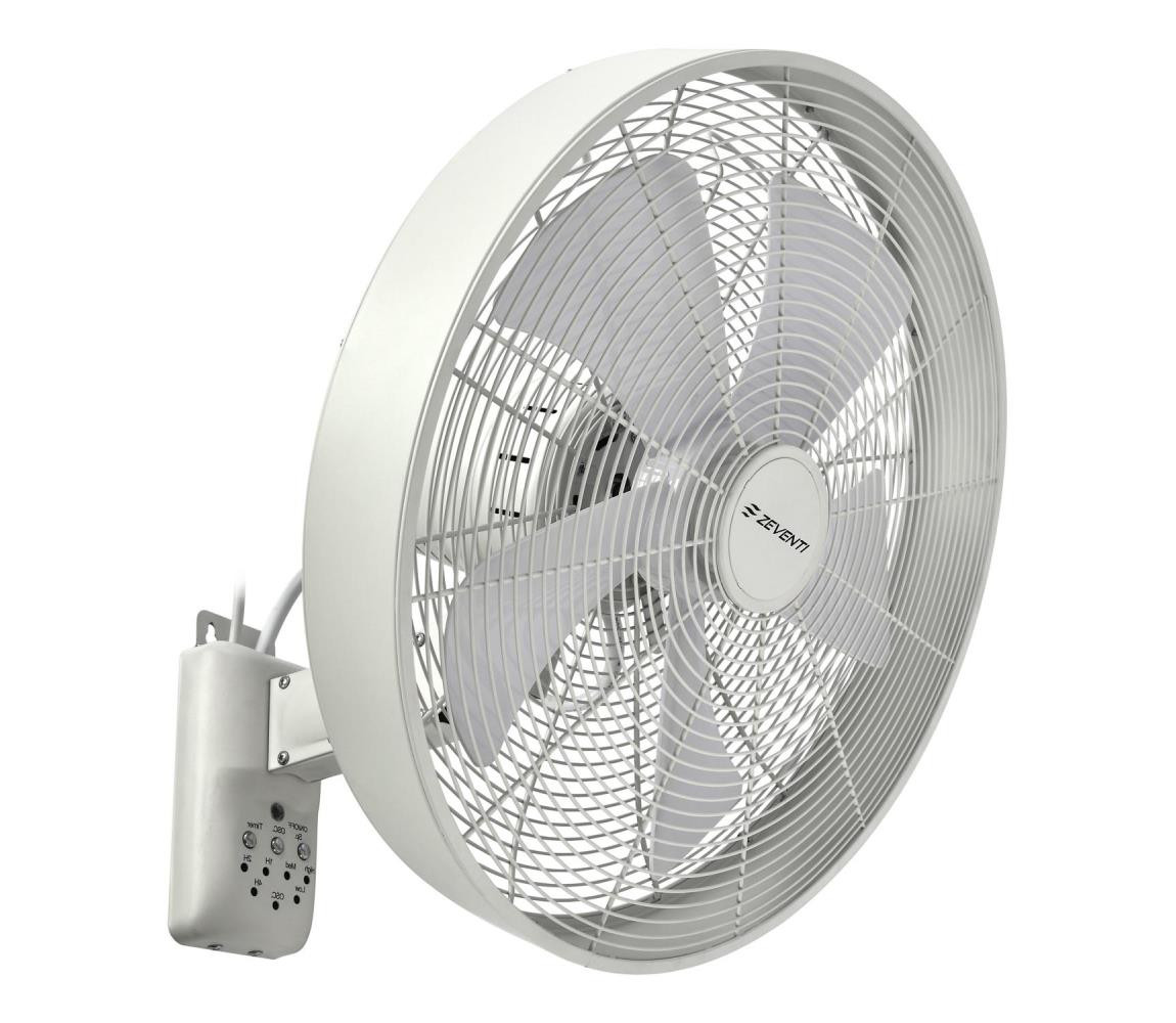 ZE ZE - Nástěnný látor FREEZE 50W/230V pr. 40 cm bílá + dálkové ovládání