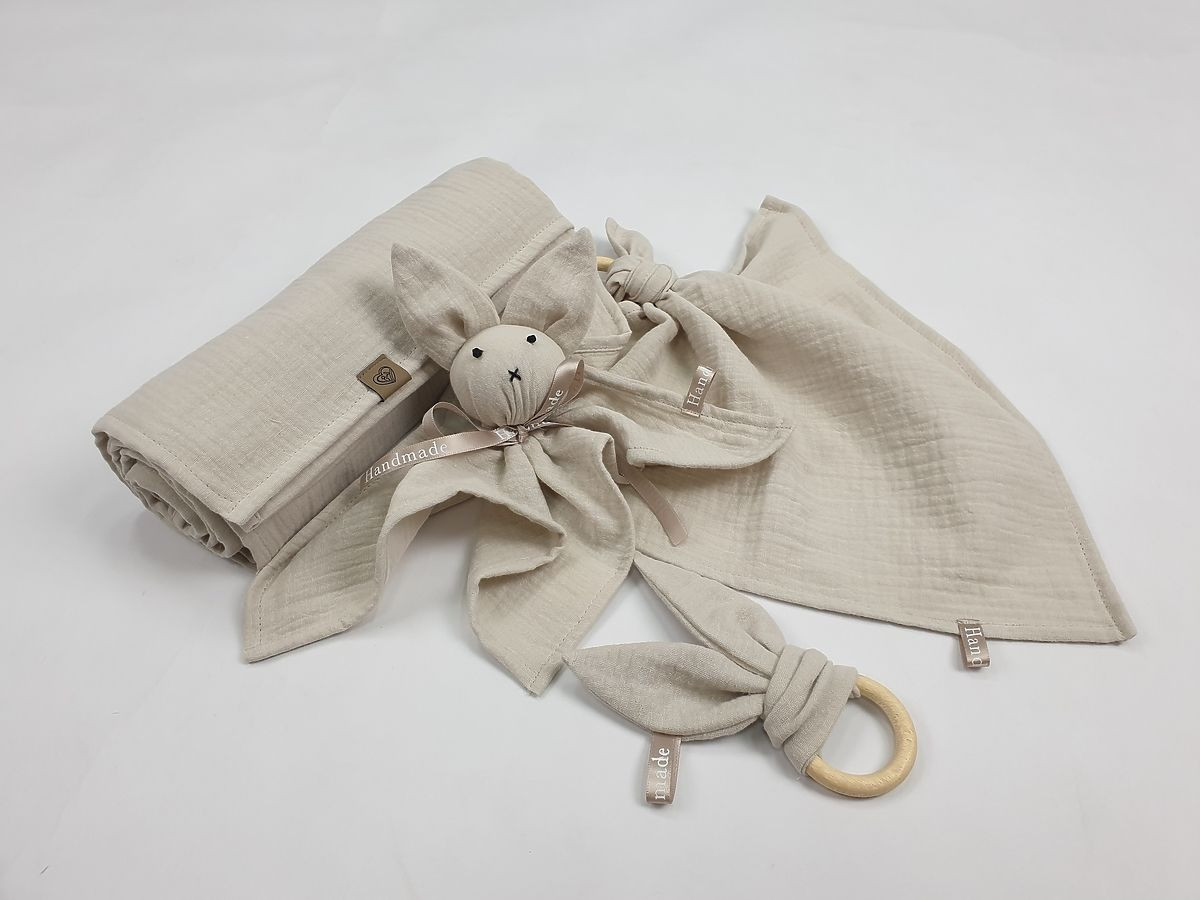 Mušelinový set pro miminko - béžový