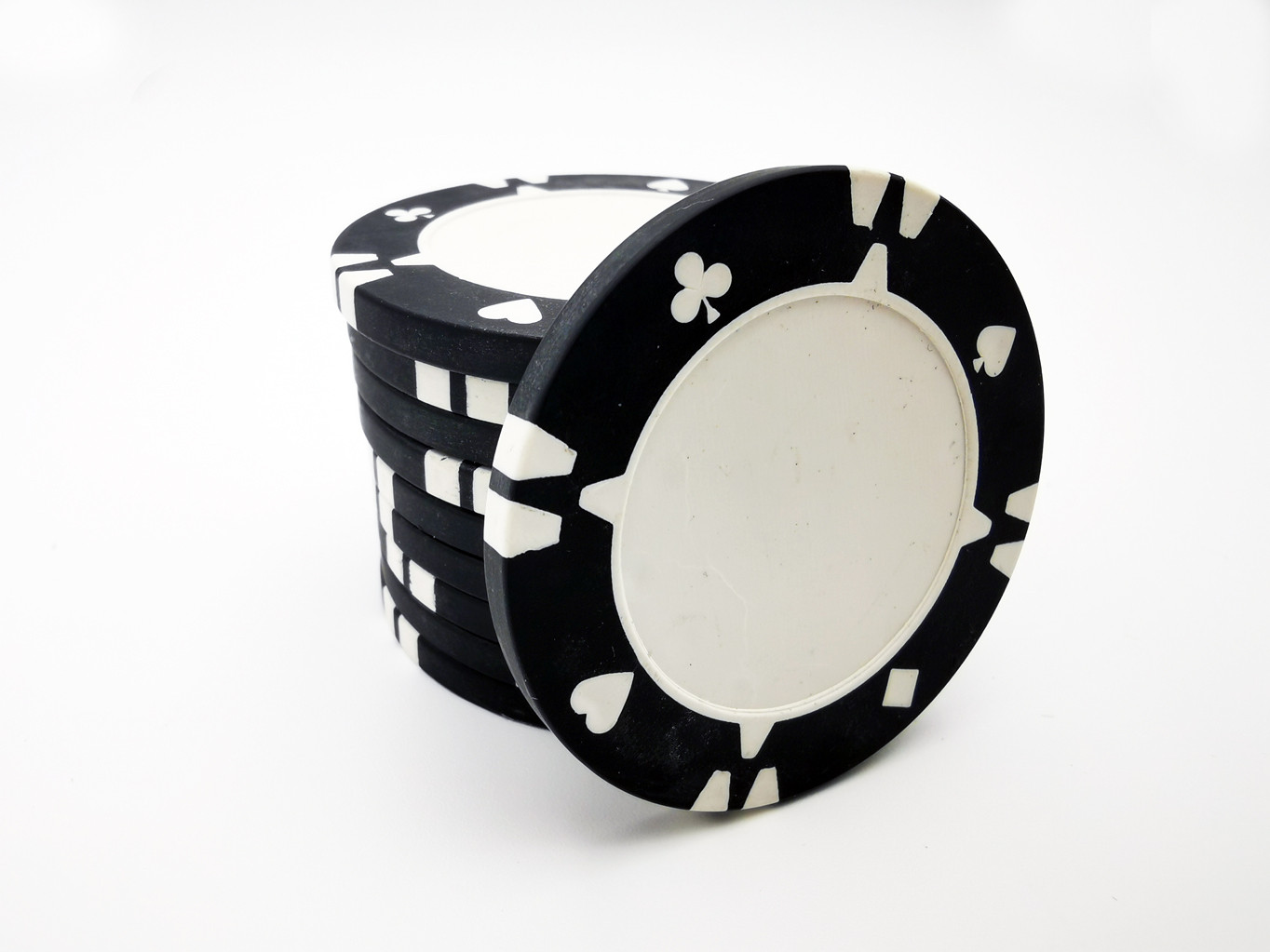 Profesionální kusový žeton design Flop 13g-černo/bílý