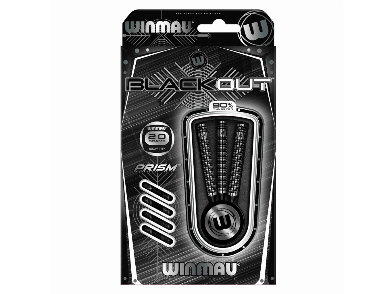 Šipky Winmau Blackout 90% 20g soft