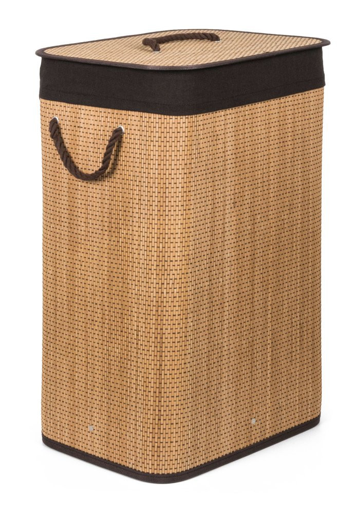 G21 Koš na prádlo G21 72 l, bambusový s hnědým košem G21-63555154