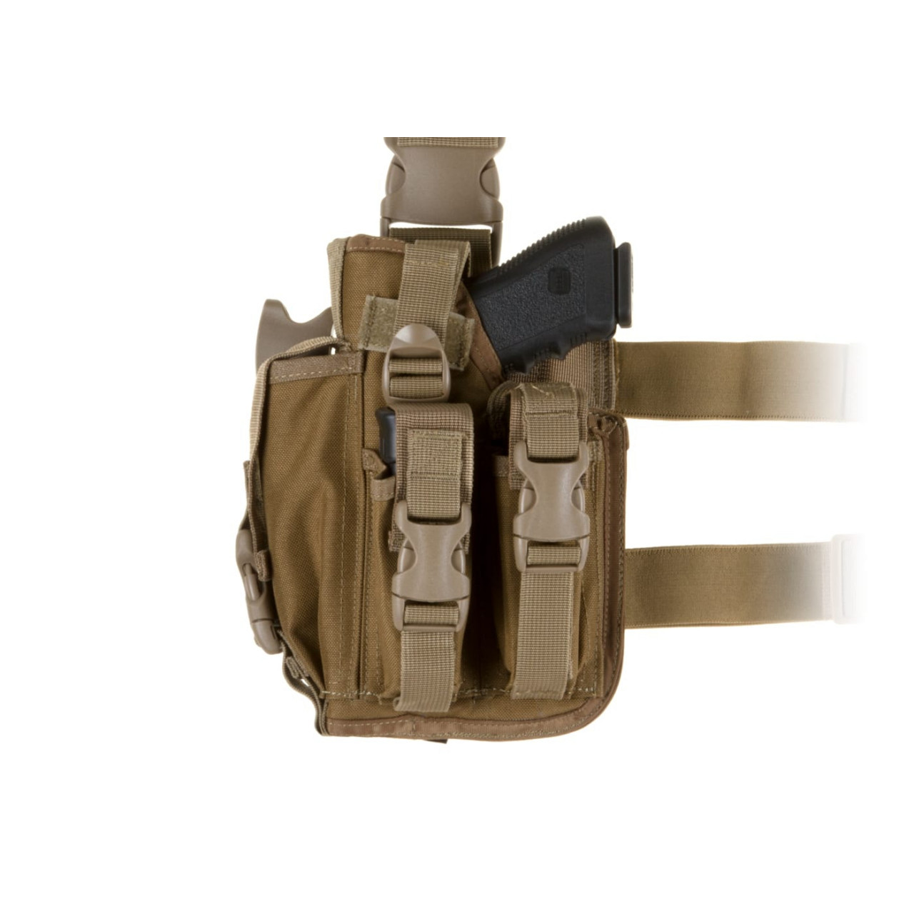 Taktický stehenní nosič Invader Gear SOF Holster pro leváky - coyote