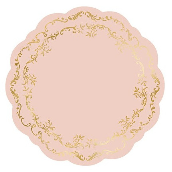 Prostírání růžové s ornamenty 35,5 cm