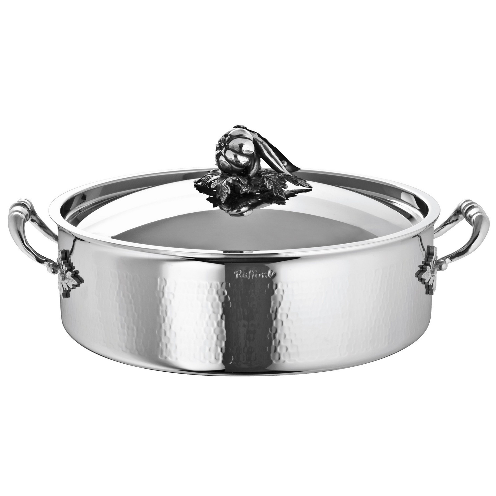 Nízký kastrol OPUS PRIMA 30 cm, stříbrná, nerezová ocel, Ruffoni