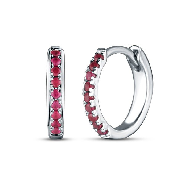 Náušnice s rubíny 334-244-RU3567 1.55g