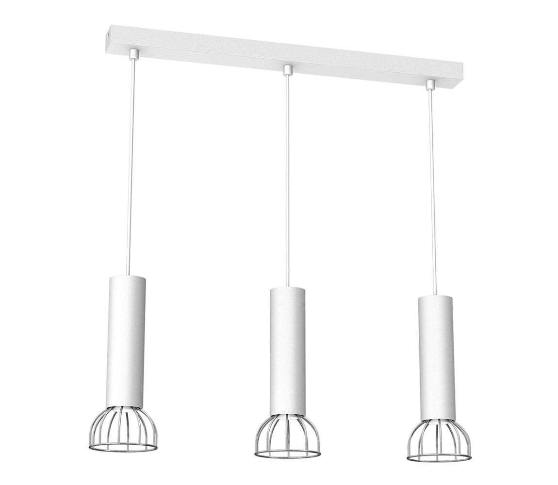 Lustr na lanku DANTE 3xGU10/25W/230V bílá/lesklý chrom