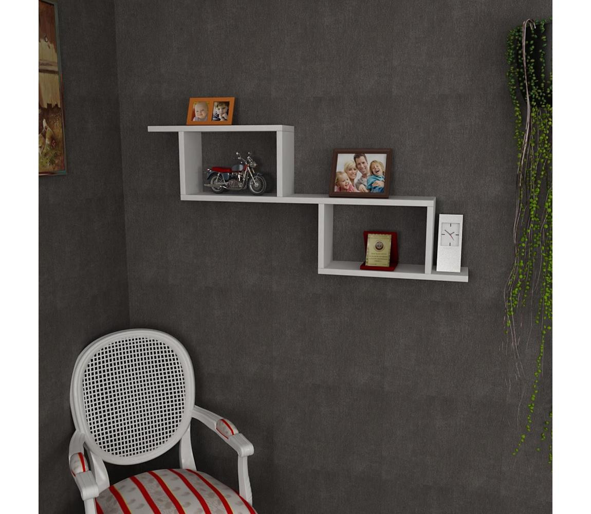 Nástěnná police SELENE 45x101,4 cm bílá