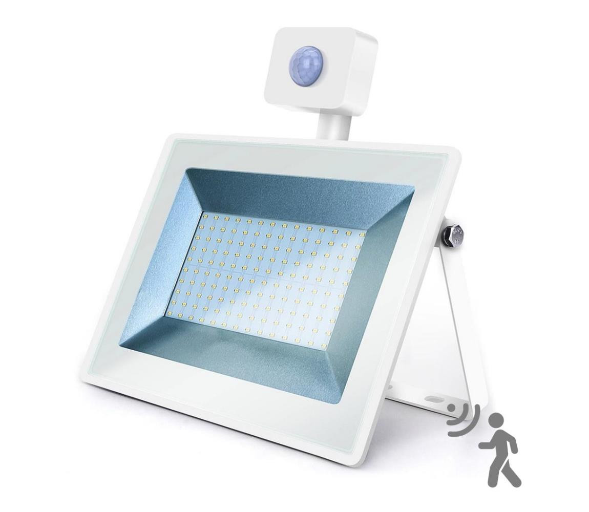 B.V.  - LED Reflektor se senzorem LED/100W/230V 4000K IP65 bílá
