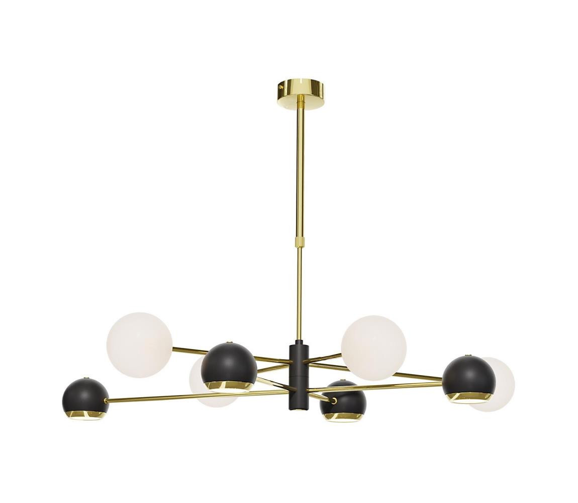 Jupiter Jupiter 1971-Lustr na tyči MOKA 4xGU10/10W/230V + 4xG9/10W/230V zlatá/černá/bílá