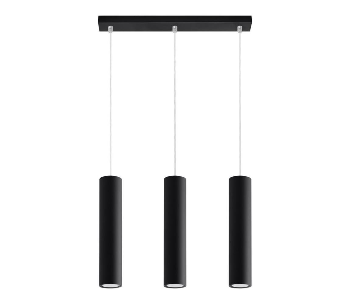 SL.0329 - Lustr na lanku LAGOS 3 3xGU10/10W/230V černá