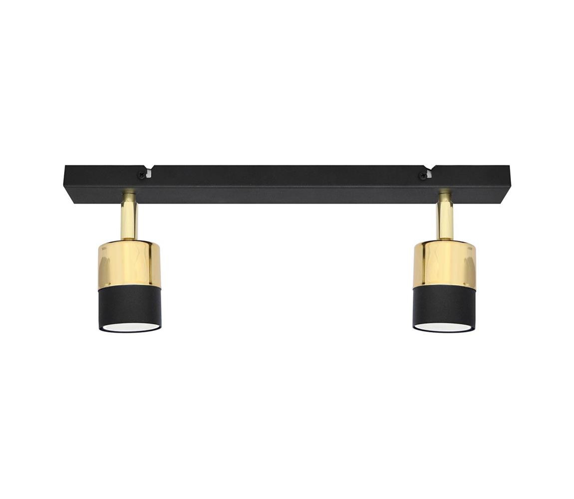 LED Bodové svítidlo TUBSSON 2xGU10/4,8W/230V černá/zlatá