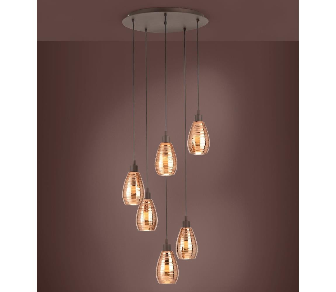 Eglo Eglo 39508 - Lustr na lanku SIRACUSA 6xE27/60W/230V