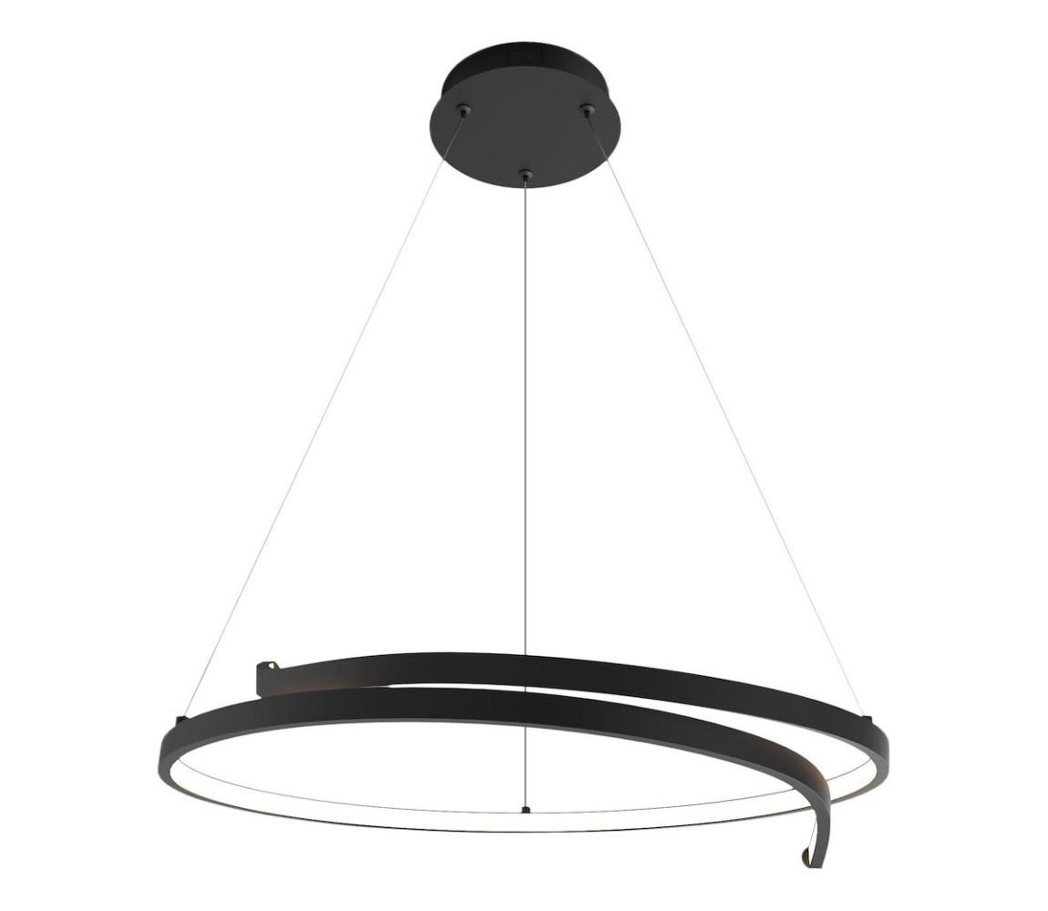 LED Lustr na lanku LORENZO LED/35W/230V černá