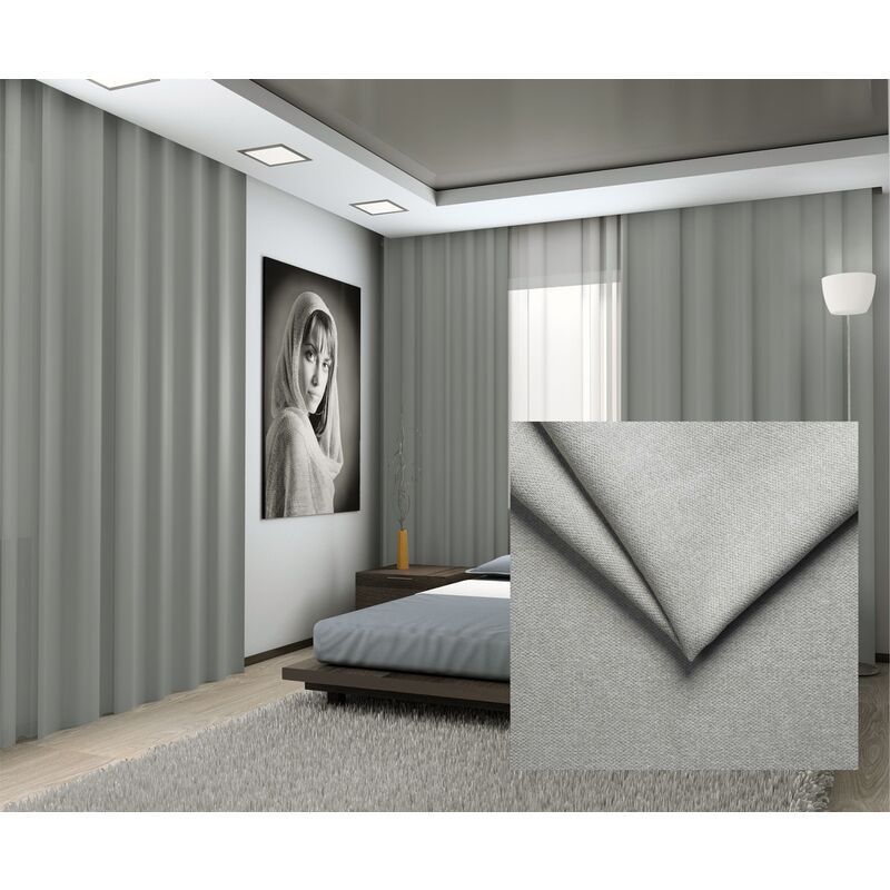 Hotový závěs ENJOY s tunýlkem, světle šedý č. 21, 145 x 245 cm