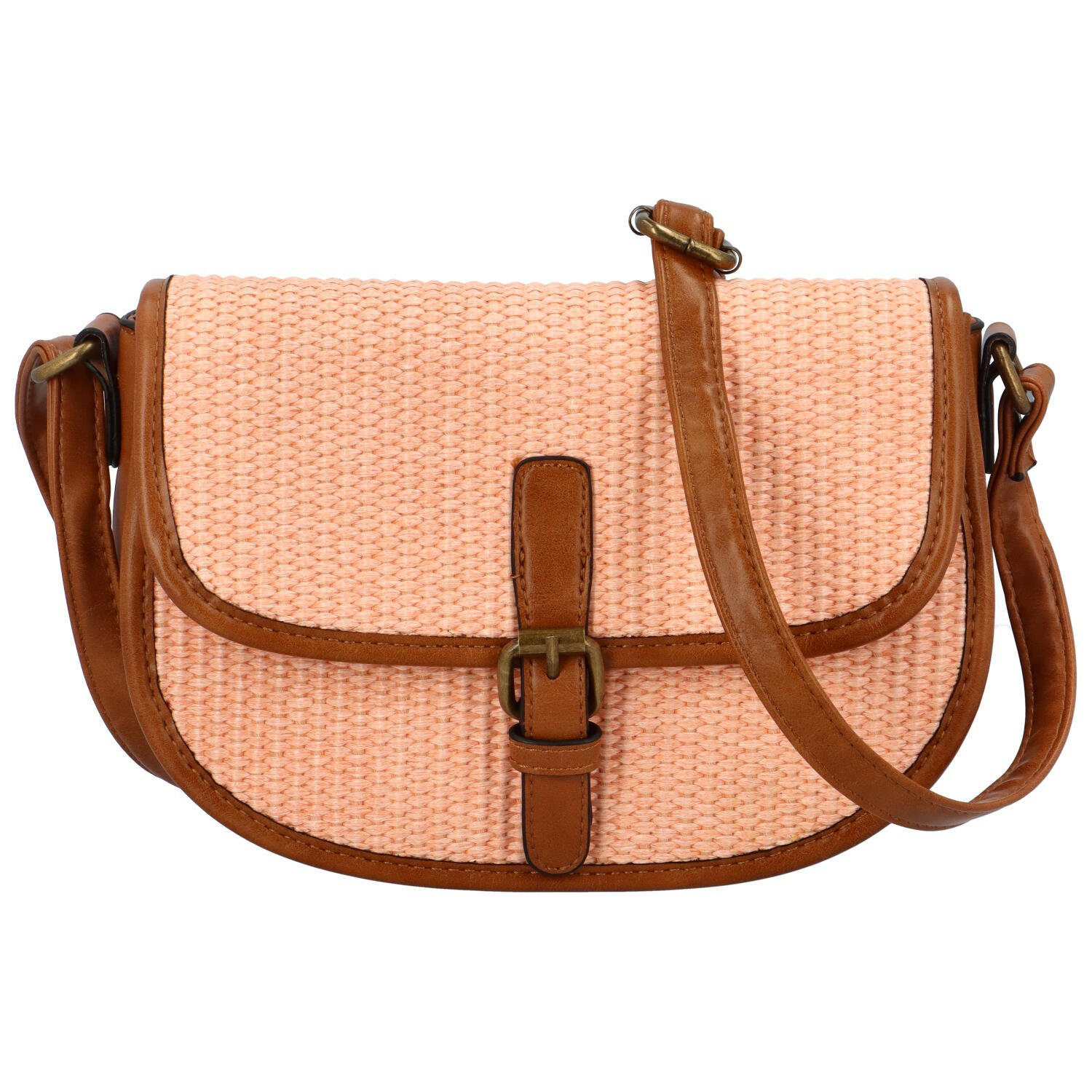 Dámska crossbody kabelka lososově oranžová - Firenze Drumy oranžová