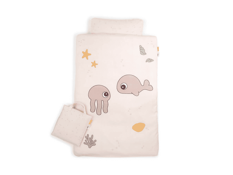 DONE BY DEER Povlečení Jelly & Wally (junior) - růžové