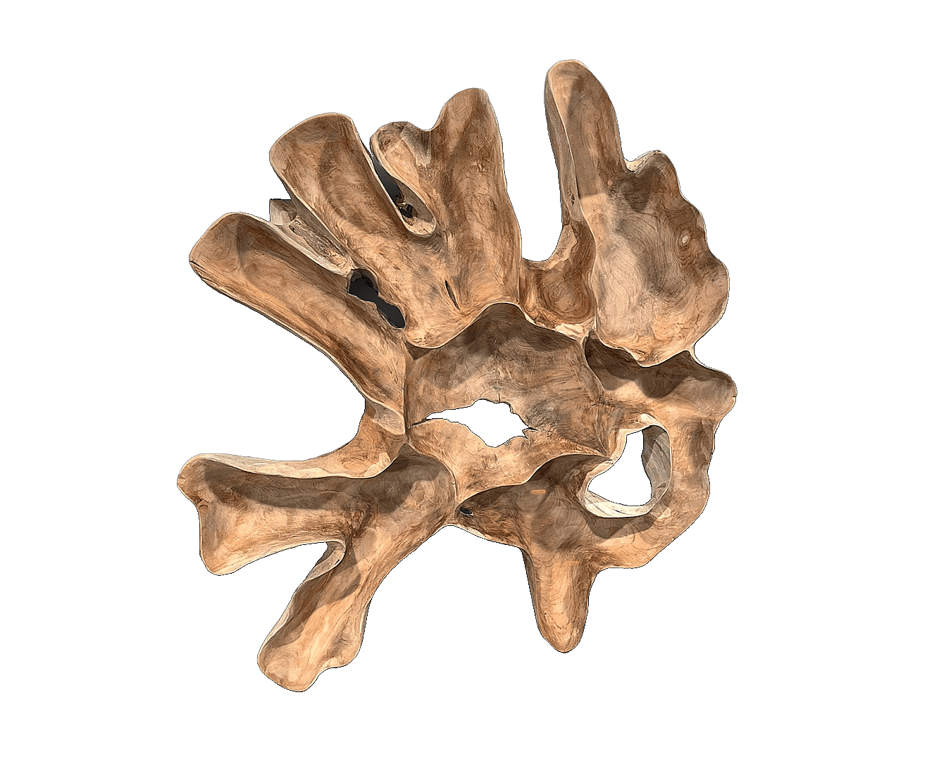 DEOKORK Teaková plastika z kořene SLUNCE