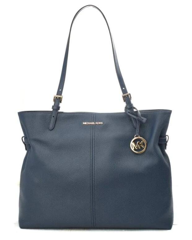 Modrá kožená kabelka Michael Kors