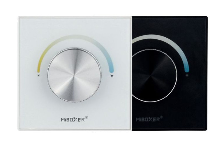 LED Solution Mi-Light RF Nástěnný otočný dálkový ovladač pro jednobarevné a CCT LED pásky, 1-kanálový Vyberte barvu: Černá P0-B