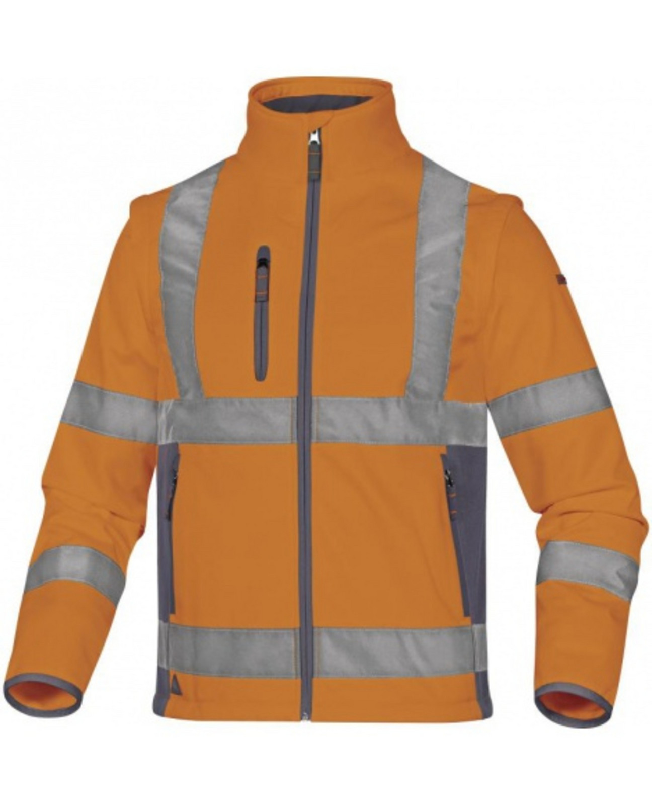 DeltaPlus MOONLIGHT2 softshellová 2v1 Bunda reflexní oranžová/šedá M 50-M