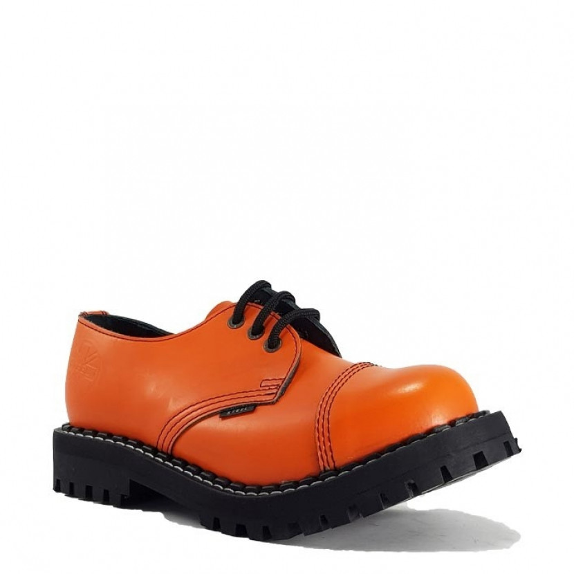 Boty Steel 3-dírkové - oranžové, 43