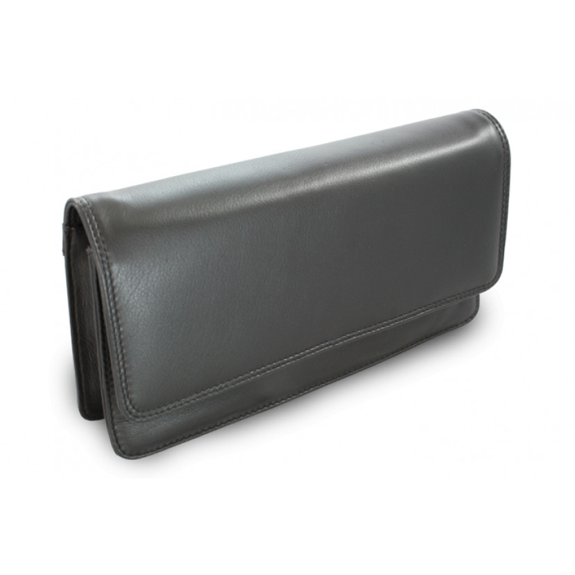 Kožené psaníčko s popruhem Arwel 4071 - černé