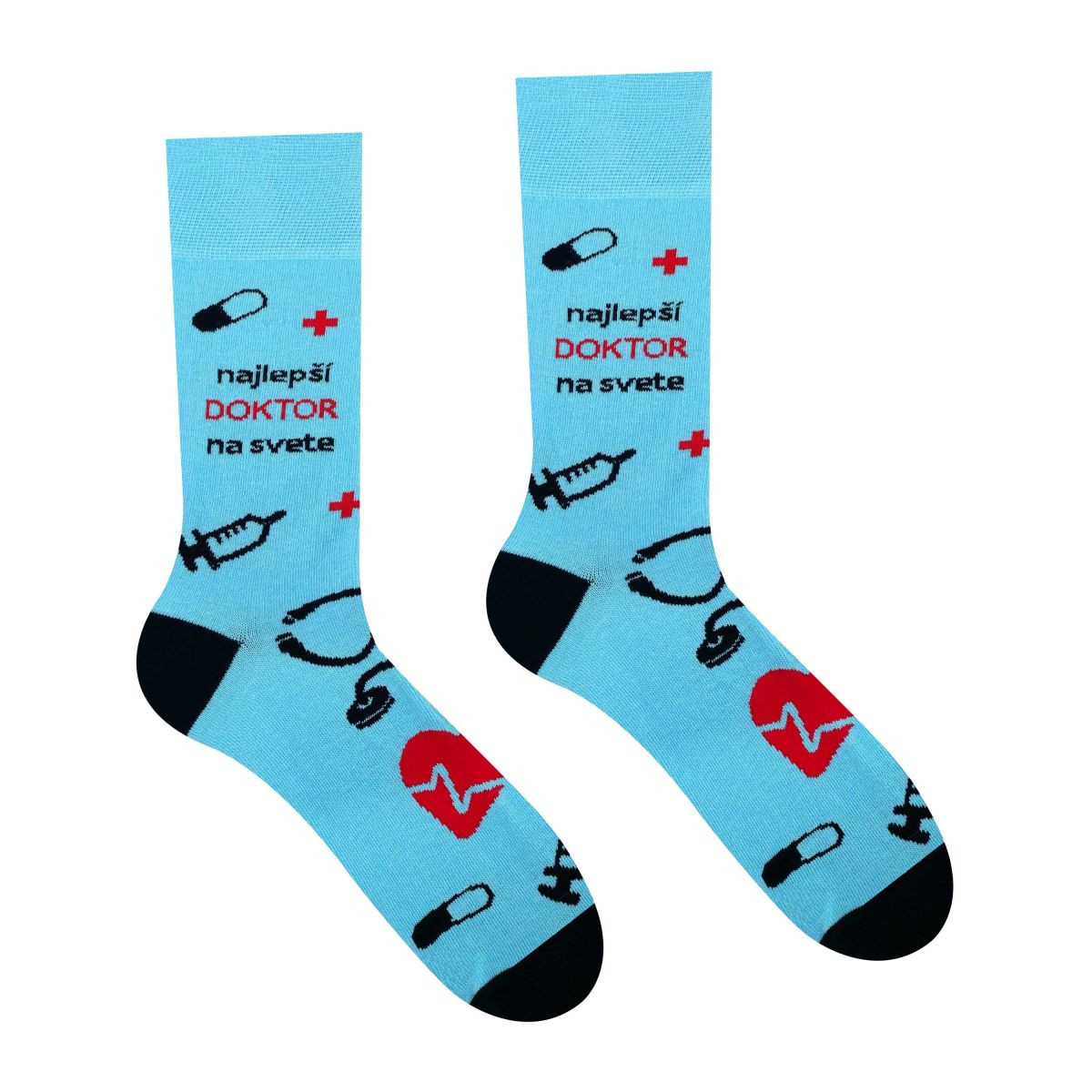 Ponožky Hesty Najlepší doktor na svete - modré-černé, 41-46