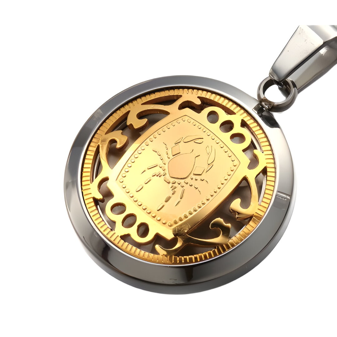 Přívěsek na řetízek na krk Gaira Zodiac Rak - zlatý-stříbrný