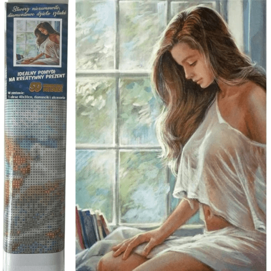 Norimpex Diamantový obrázek - Dívka - 30 x 40 cm - 1006337