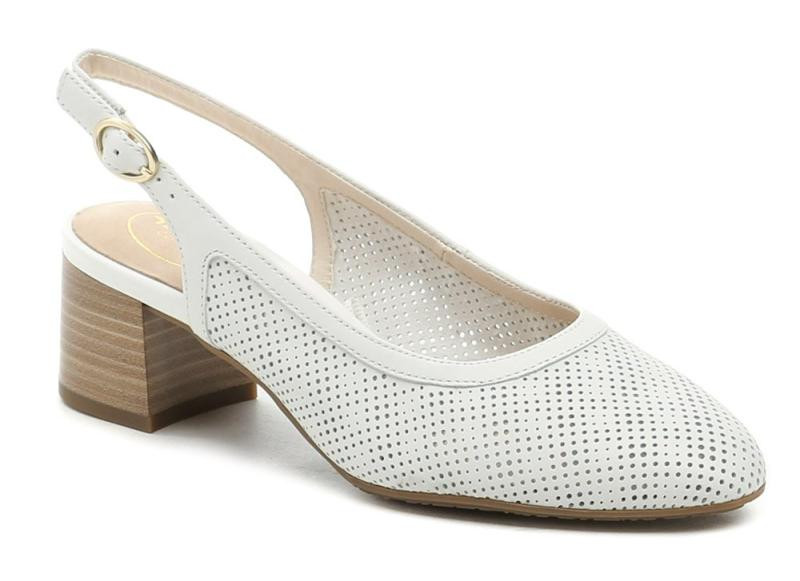 Tamaris 8-89501-42 bílá dámská letní obuv na podpatku