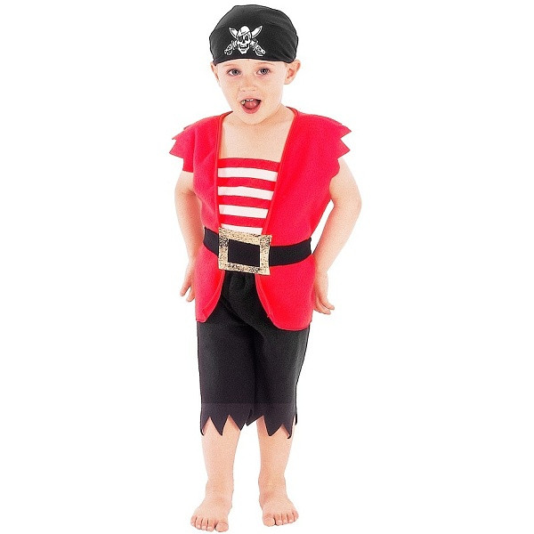 Kostým dětský Pirát červenobílý vel. 92 - 104 cm