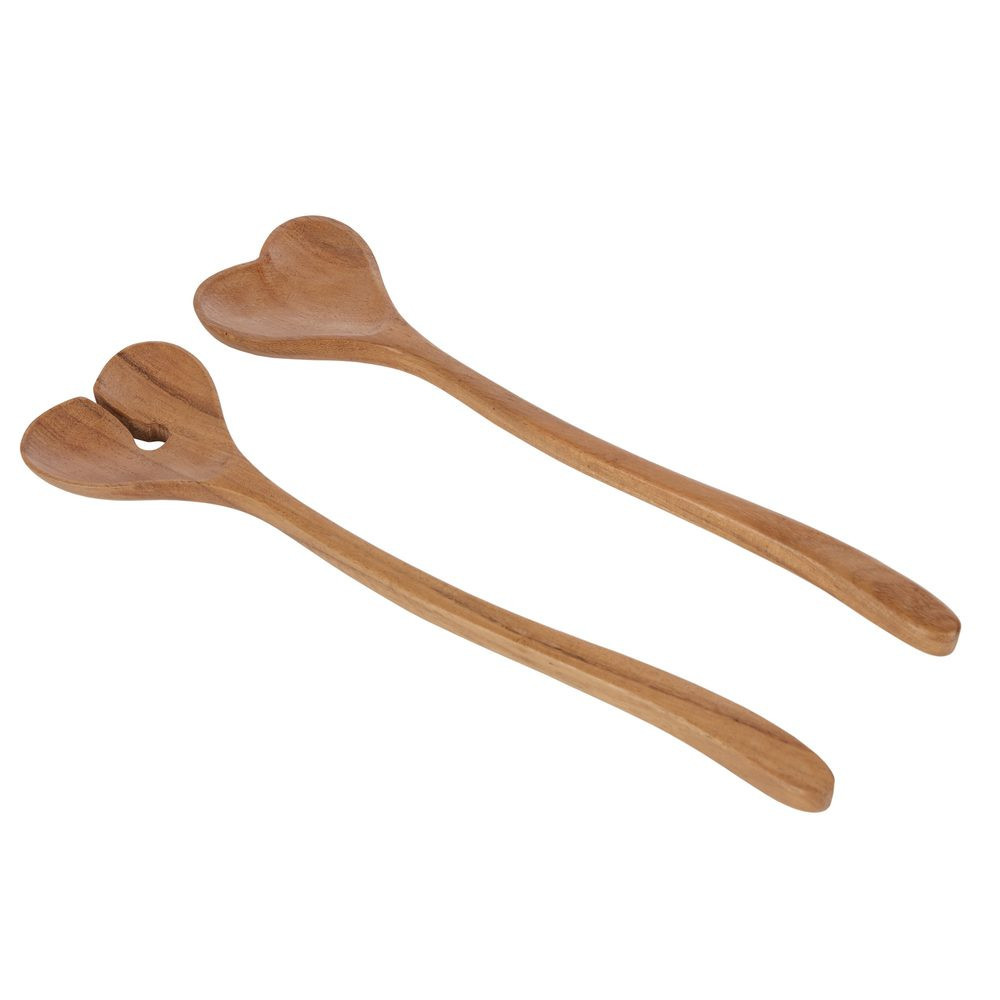 ACACIA Salátový příbor srdce set 2 ks