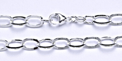 Stříbrný silný řetízek na krk, šperk, 14