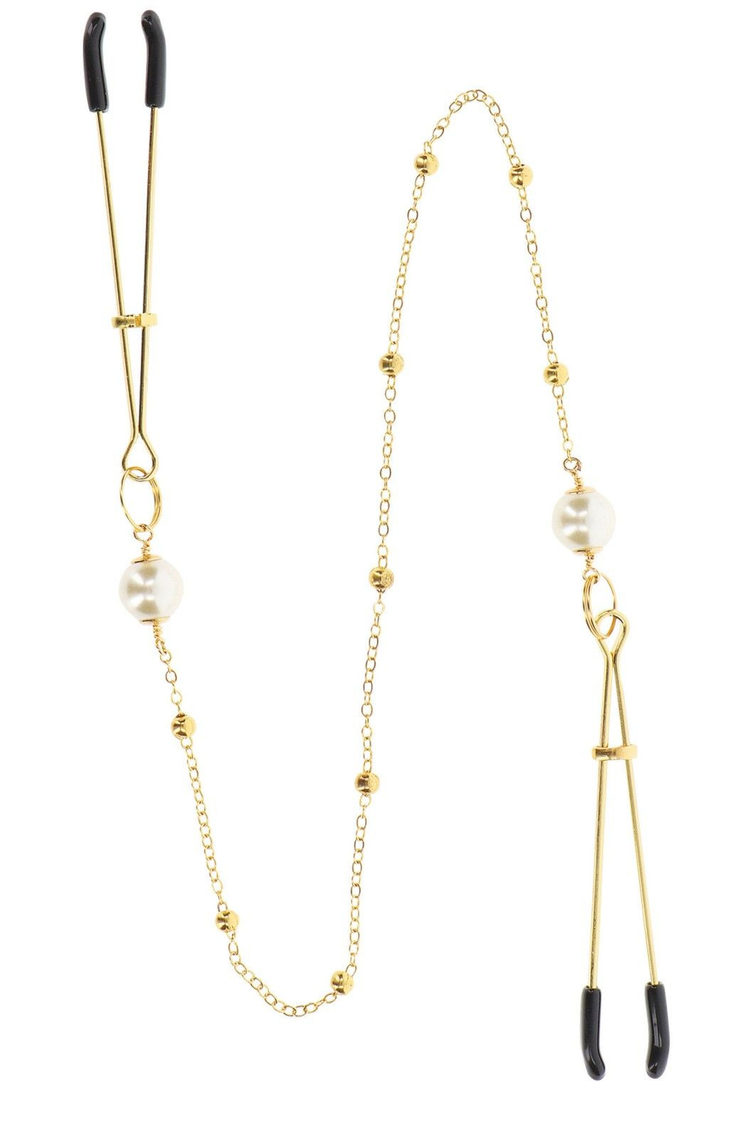 Taboom Svorky na bradavky s ozdobným řetízkem a perlami - Taboom