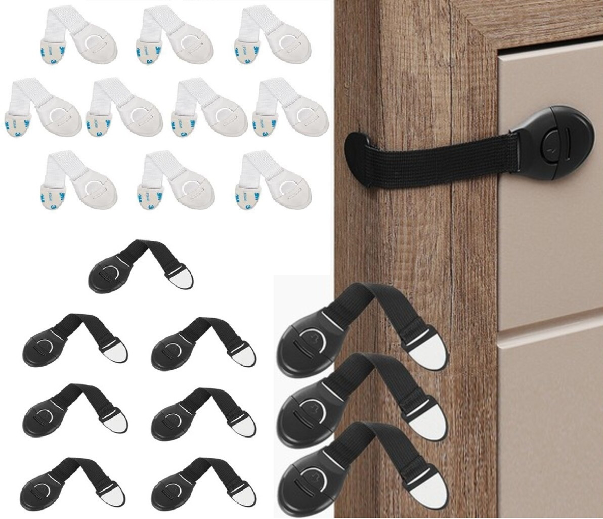 Ruhhy Bezpečnostní zábrana na skříně 10 ks Barva: Bílá