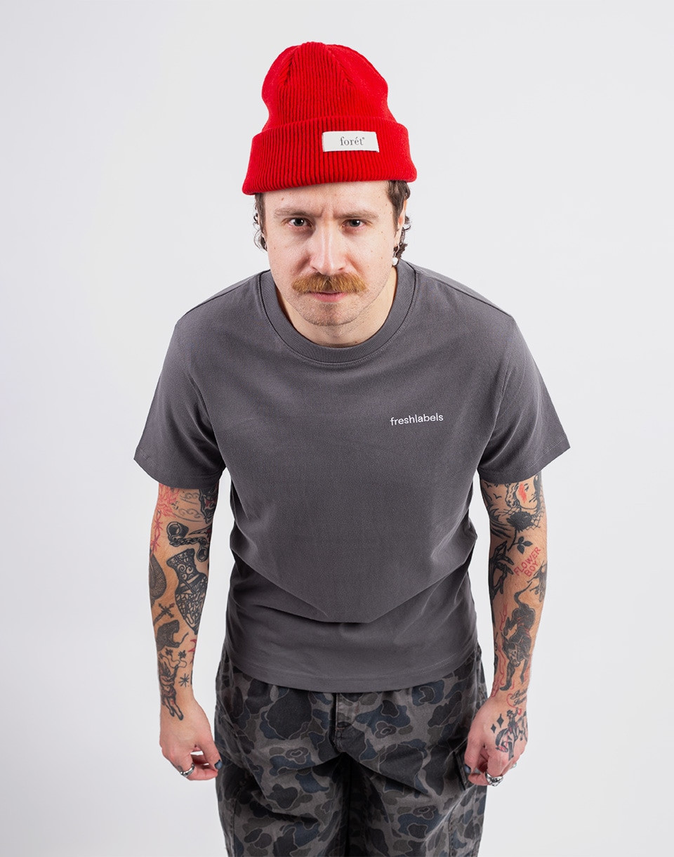 Freshlabels Lowercase Tee Uni Anthracit XS