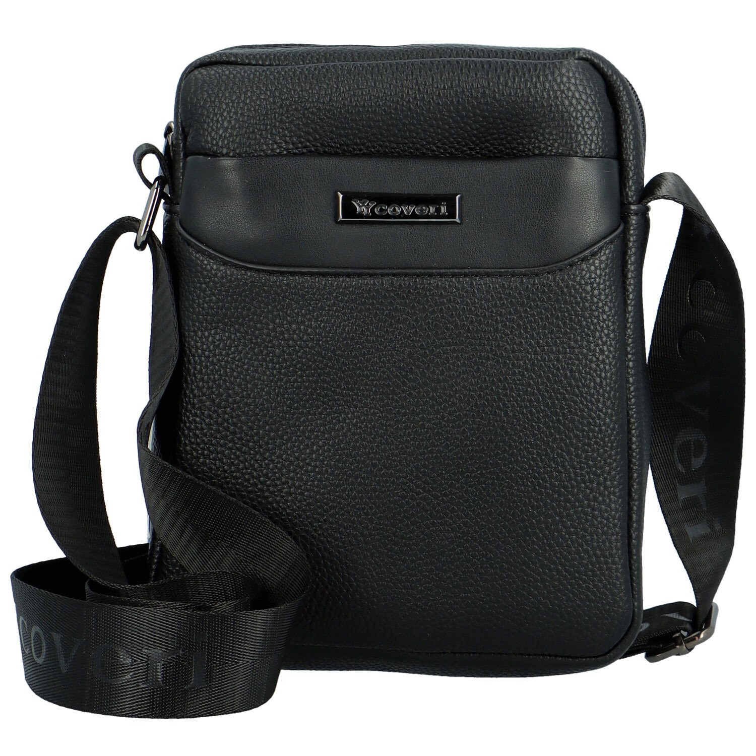 Stylová pánská koženková crossbody taška Coveri Josias, černá xxx