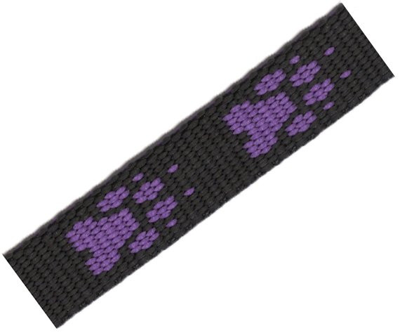 Popruh polypropylen tlapka černý/fialový 16mm