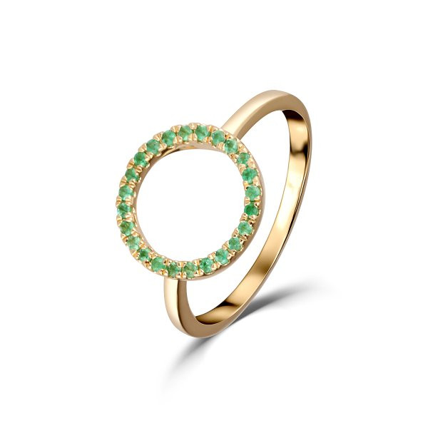 Prsten se smaragdy 224-244-EM35 52-2.05g