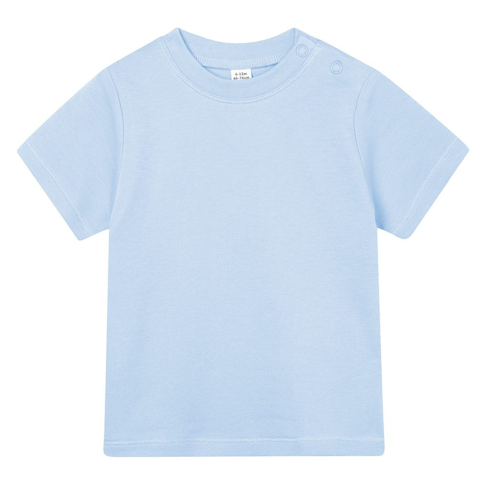 Babybugz Jednobarevné kojenecké tričko - Světle modrá | 3-6 měsíců