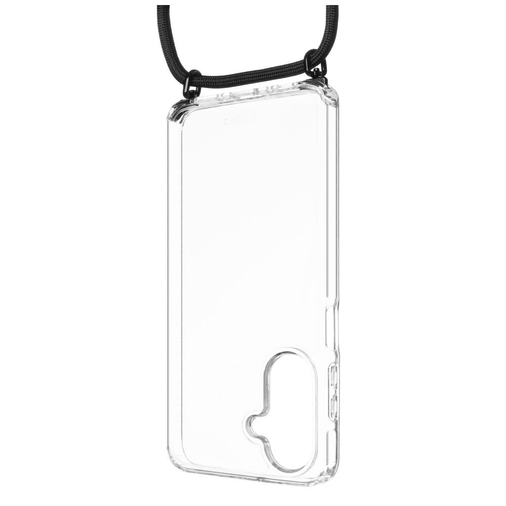Zadní kryt FIXED Pure Neck s odnímatelnou černou šňůrkou na krk pro Samsung Galaxy A26 5G