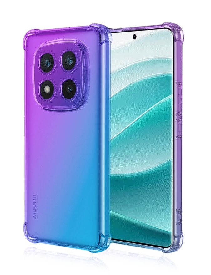 Kryt TopQ Xiaomi Redmi Note 14 Pro 5G Shock duhový fialovo-modrý 136795
