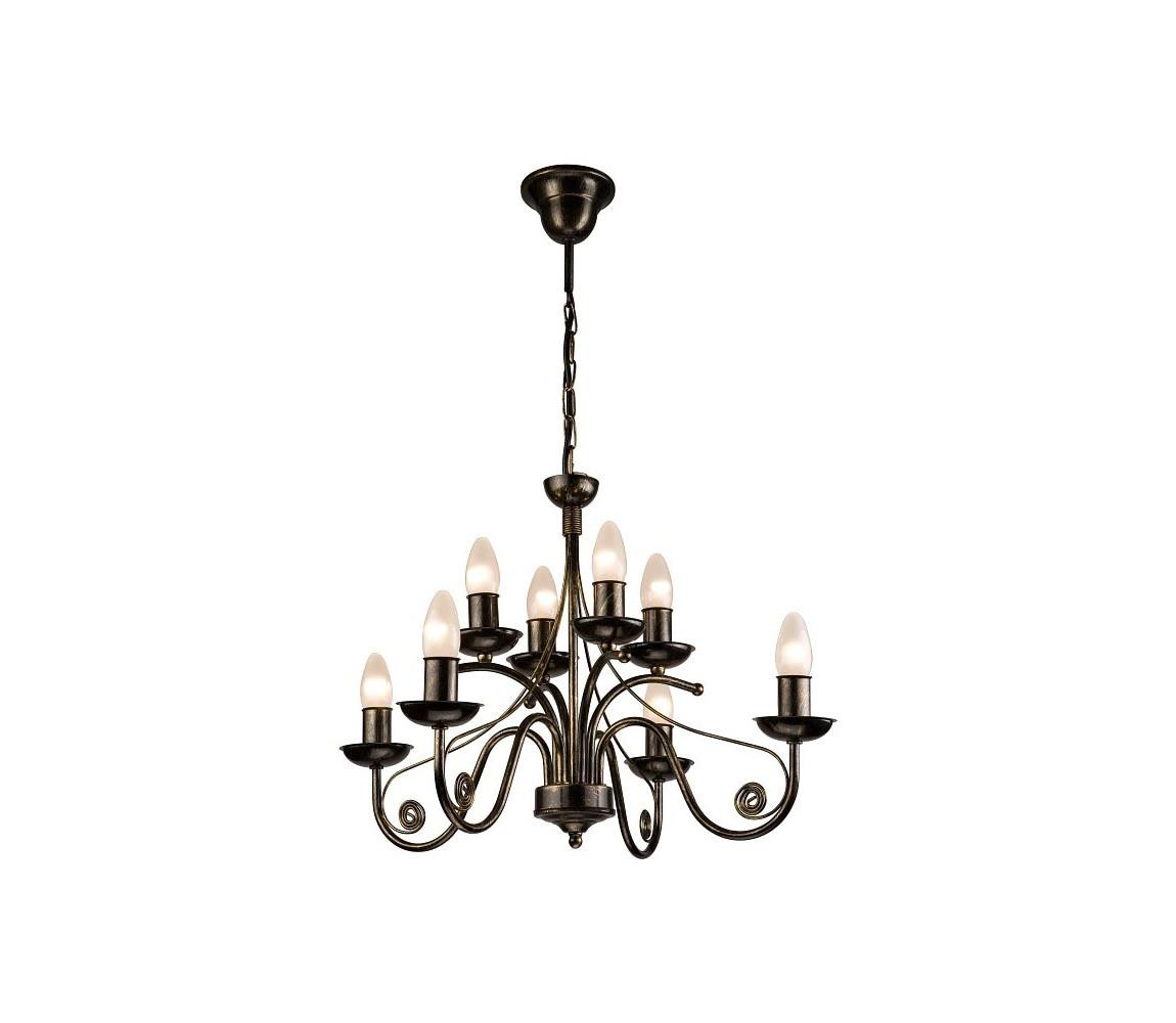 Lustr na řetězu DONATO 8xE14/40W/230V