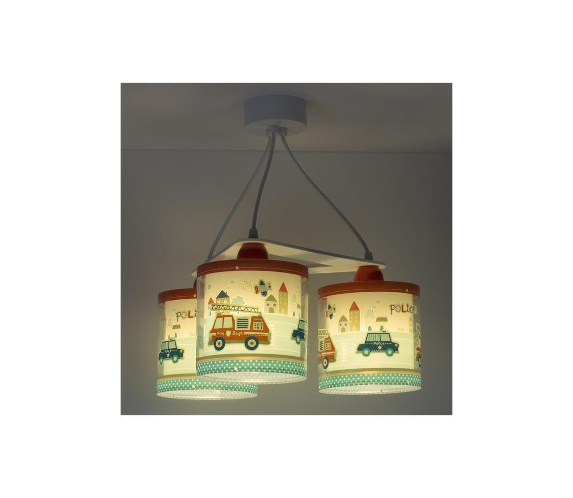 Dalber Dalber D-60614 - Dětský lustr POLICE 3xE27/60W/230V