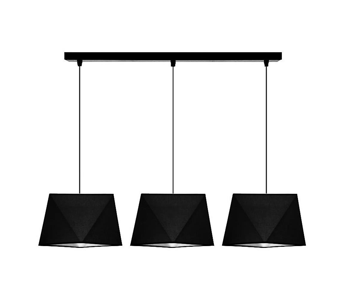 Lustr na lanku DIAMENT 3xE27/60W/230V černá